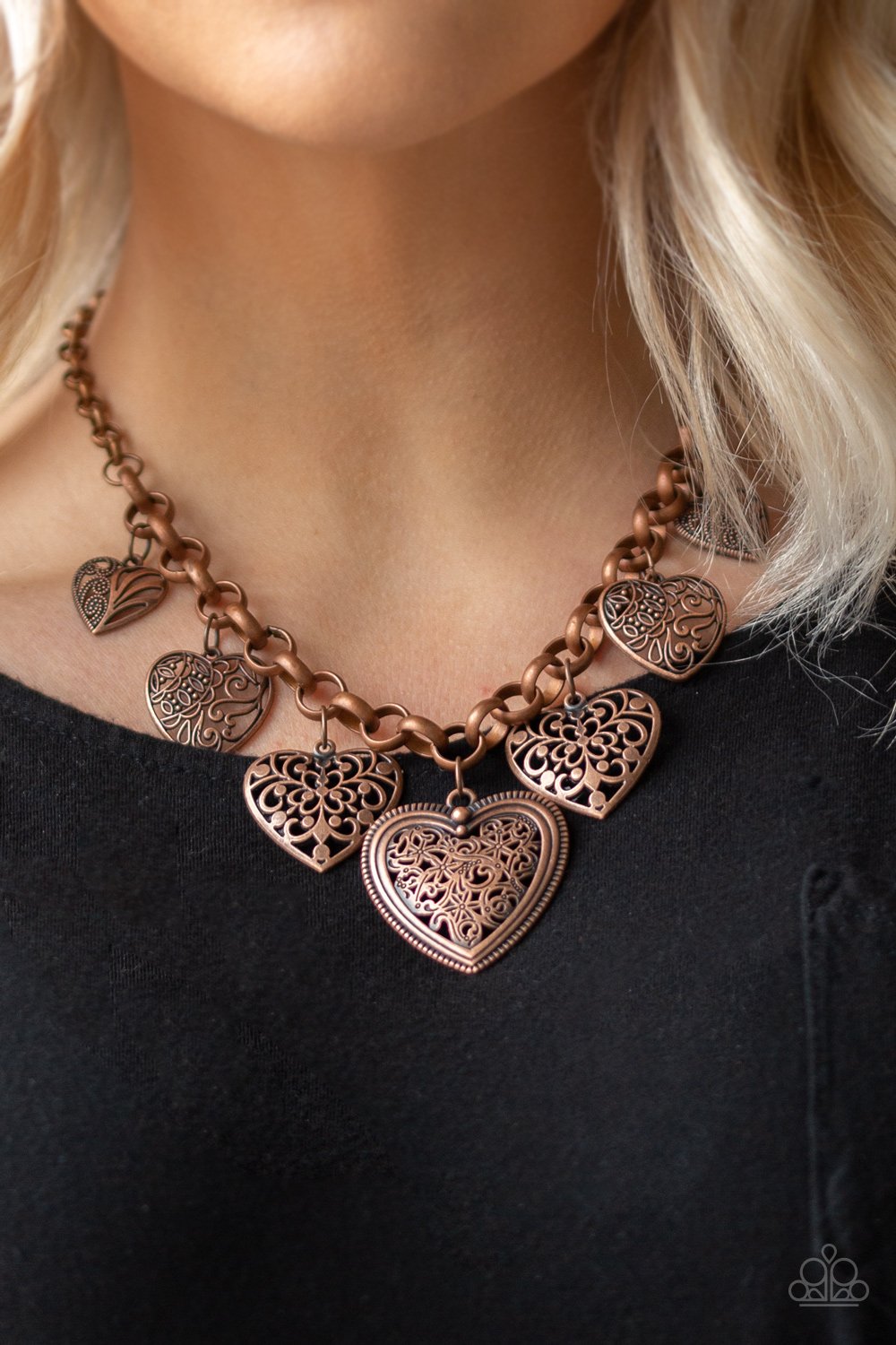 Love Lockets-copper-Paparazzi necklace