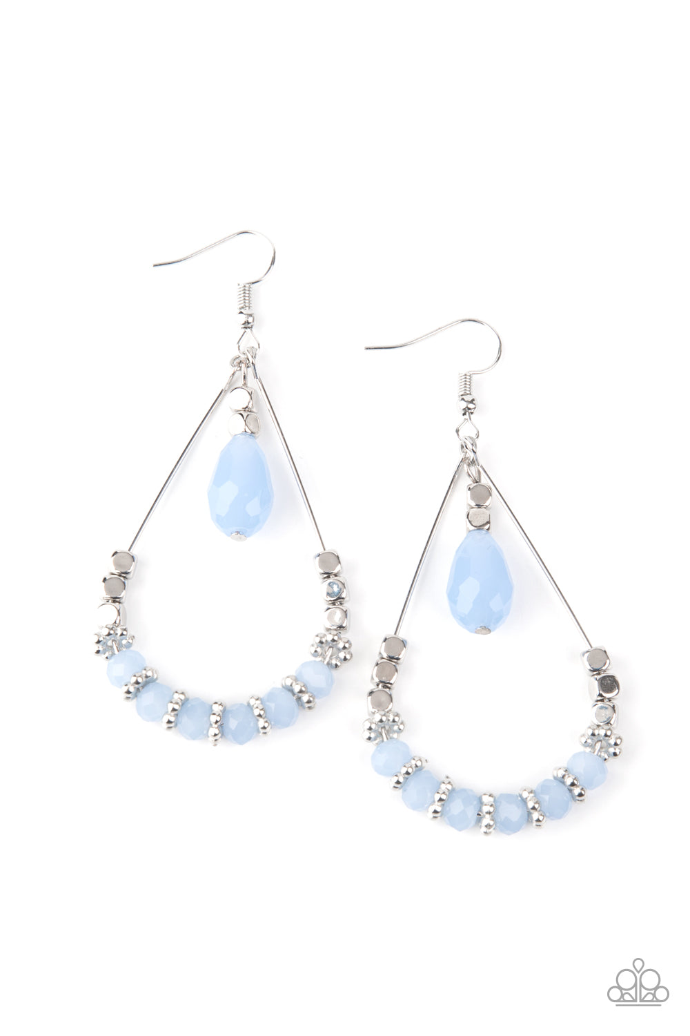 Lovely Lucidity - blue - Paparazzi earrings