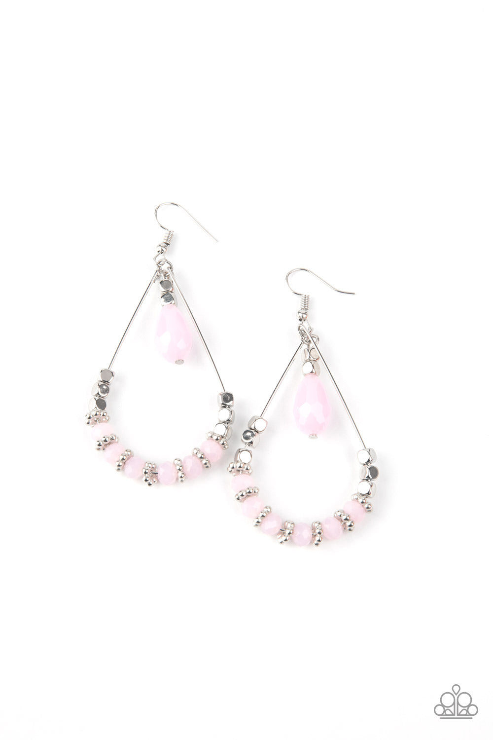 Lovely Lucidity - pink - Paparazzi earrings