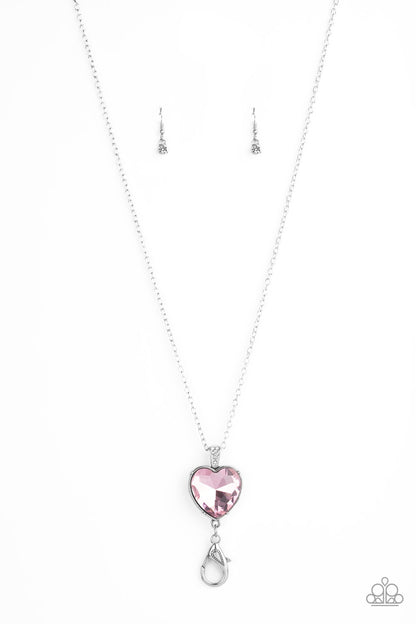 Lovely Luminosity - pink - Paparazzi LANYARD necklace