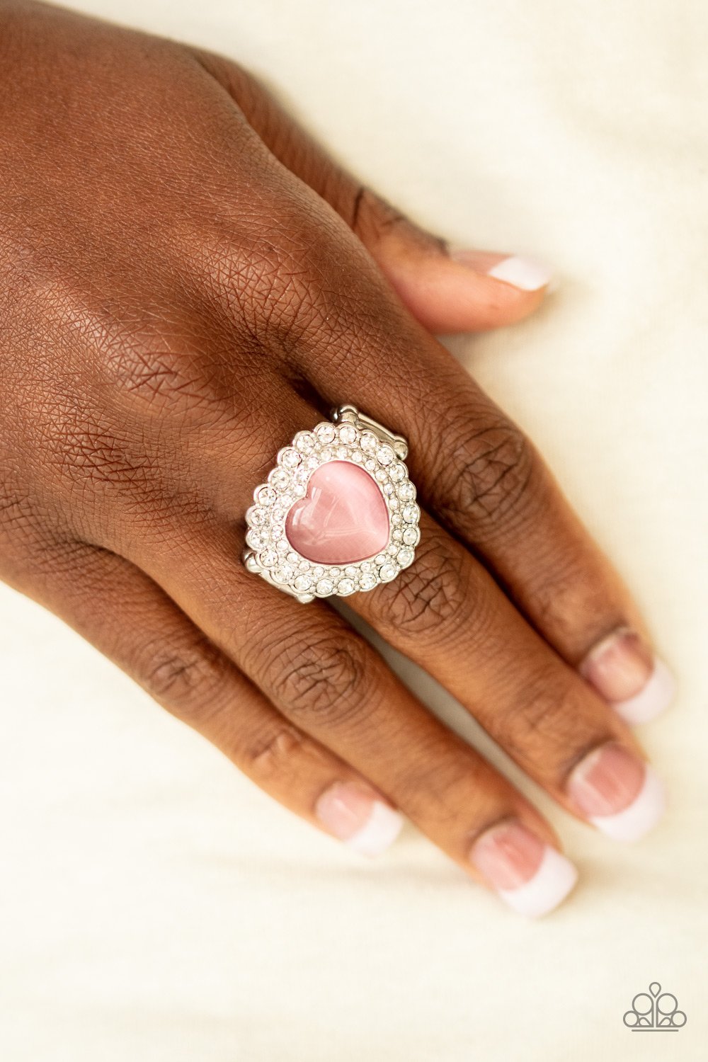 Lovely Luster-pink-Paparazzi ring