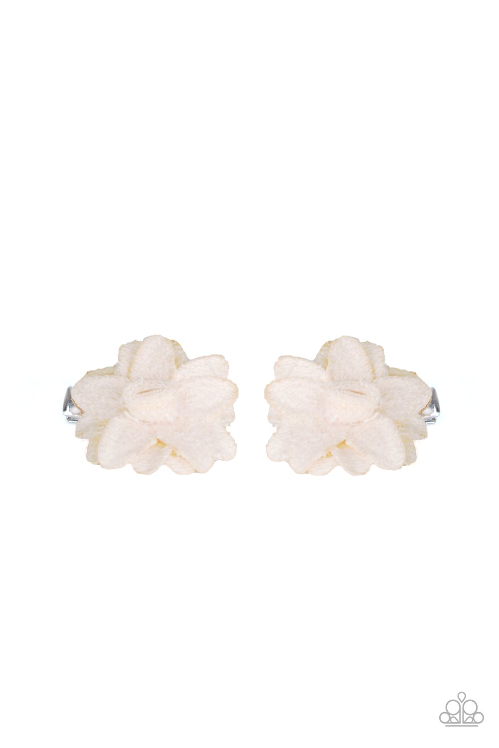 Lovely in Lilies-white-Paparazzi hair clips