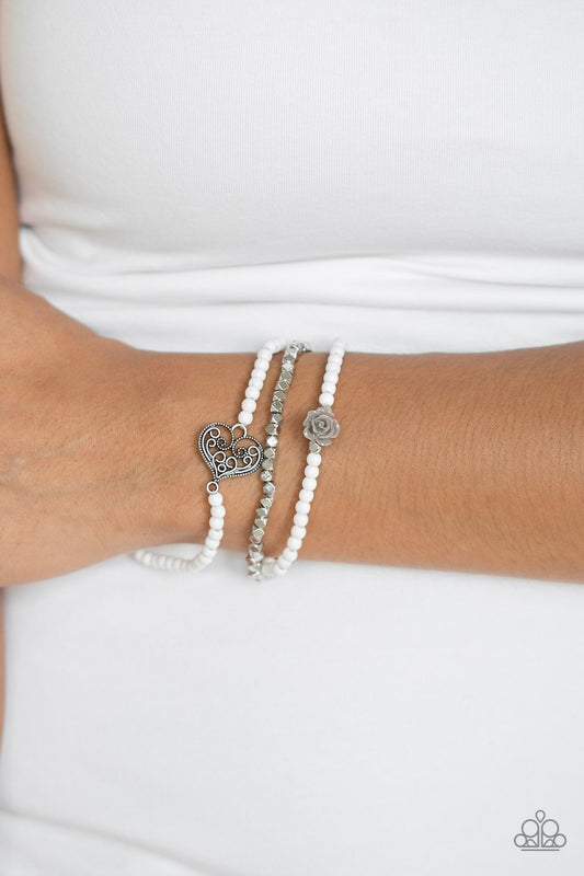 Lovers Loot - white - Paparazzi bracelet