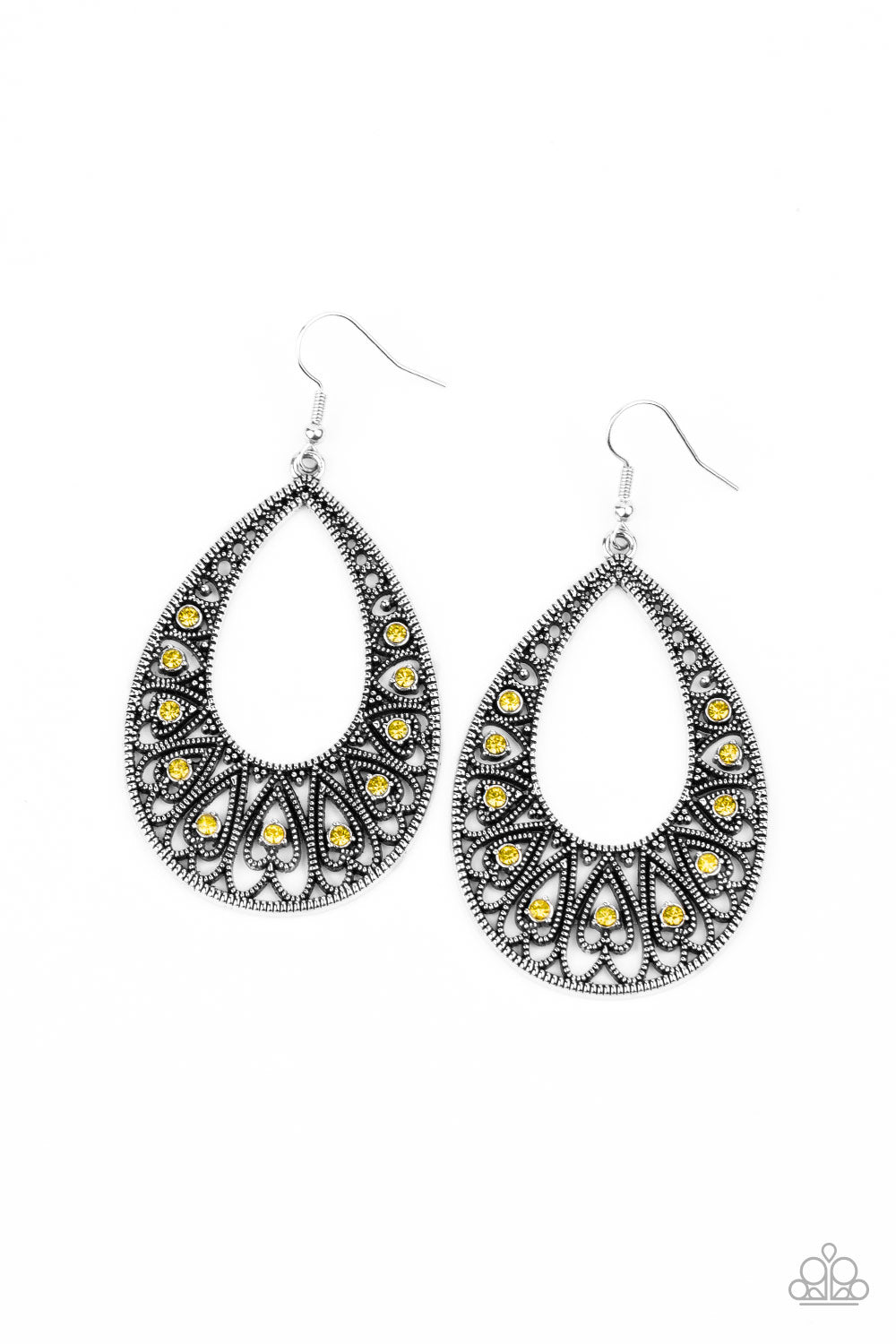 Love to be Loved - yellow - Paparazzi earrings