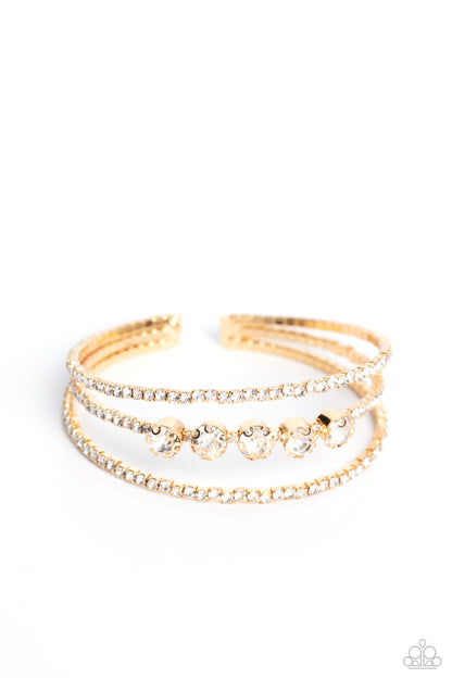 Lucid Layers - gold - Paparazzi bracelet