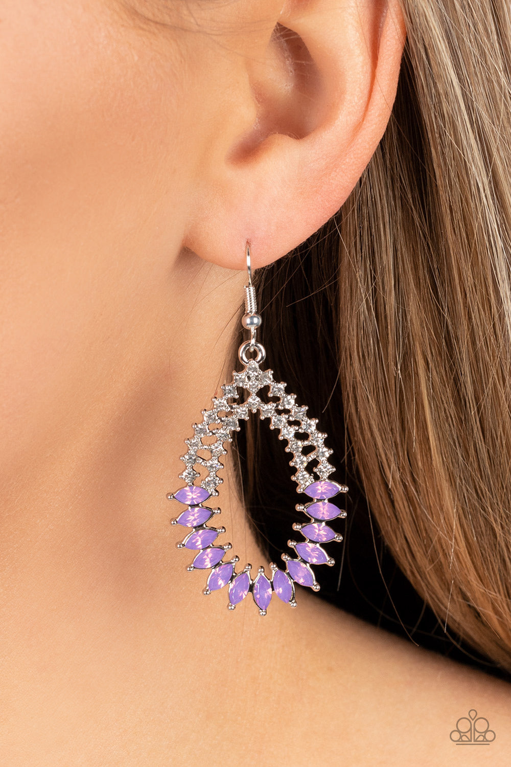 Lucid Luster - purple - Paparazzi earrings
