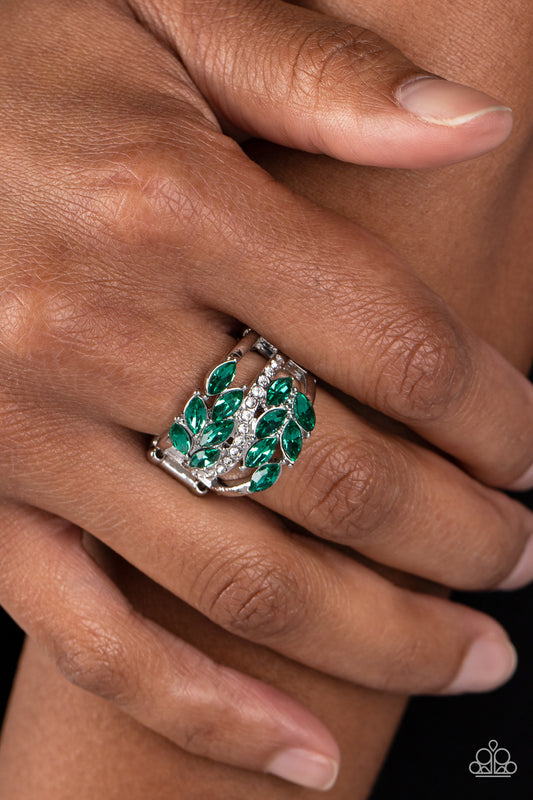 Luminously Leafy - green - Paparazzi ring
