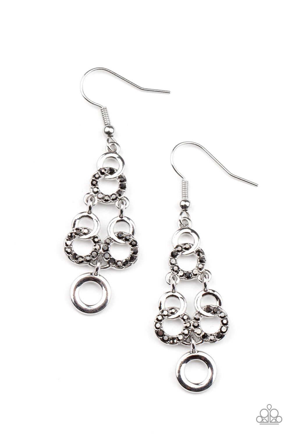 Luminously Linked - silver - Paparazzi earrings