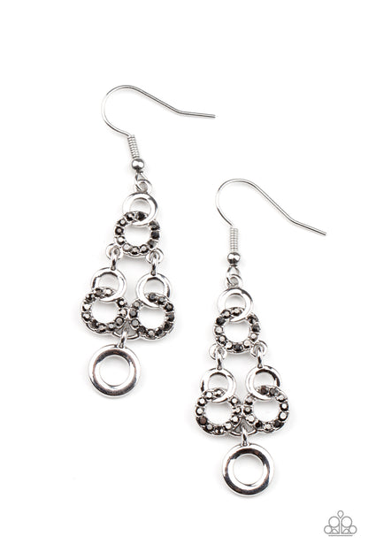 Luminously Linked - silver - Paparazzi earrings