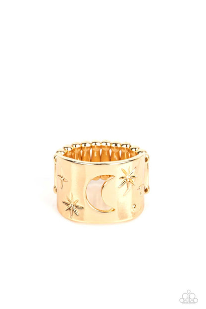 Lunar Levels - gold - Paparazzi ring