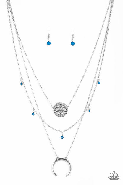 Lunar Lotus - blue - Paparazzi necklace