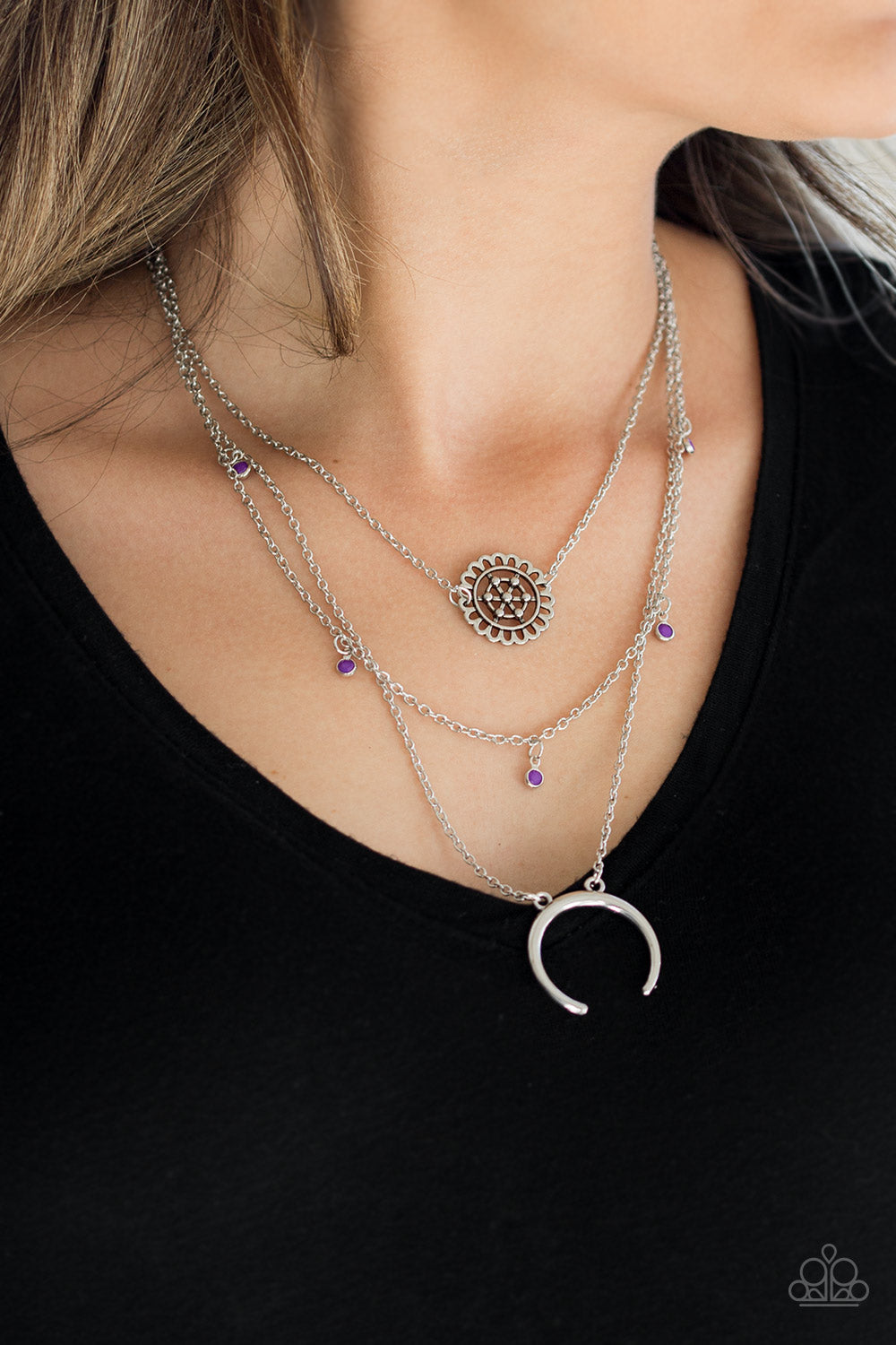 Lunar Lotus - purple - Paparazzi necklace