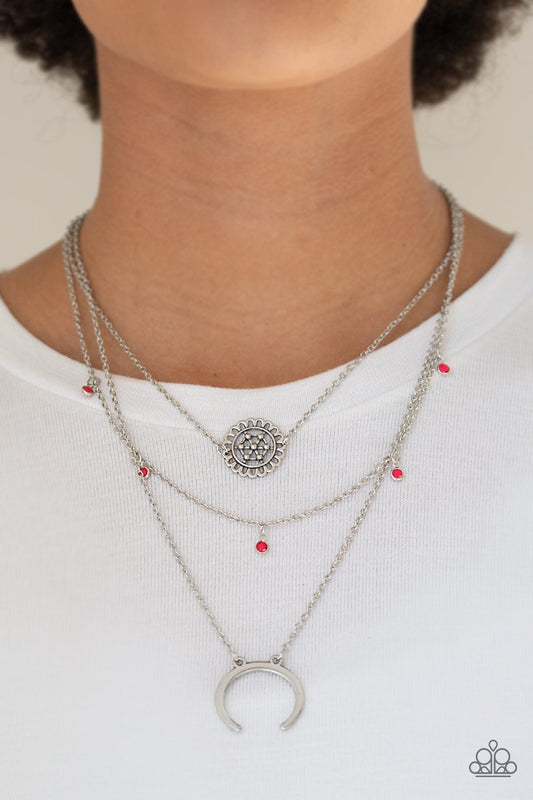 Lunar Lotus-pink-Paparazzi necklace
