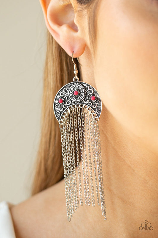 Lunar Melody-pink-Paparazzi earrings