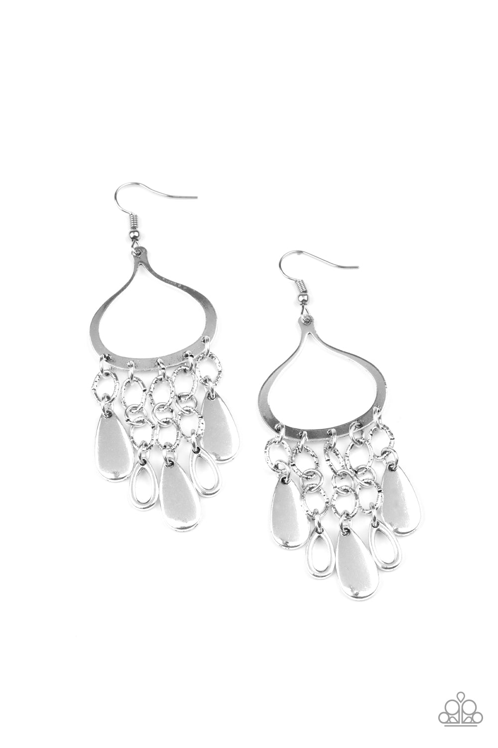 Lure Away - silver - Paparazzi earrings