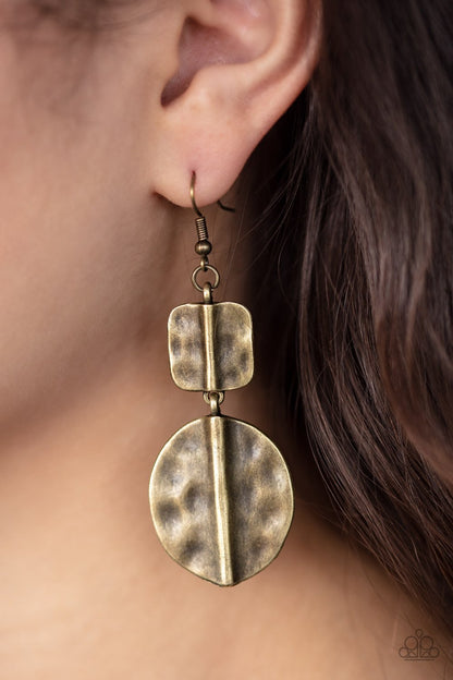 Lure Allure-brass-Paparazzi earrings