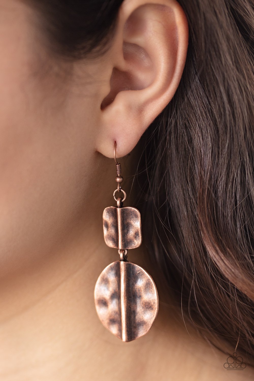 Lure Allure - copper - Paparazzi earrings