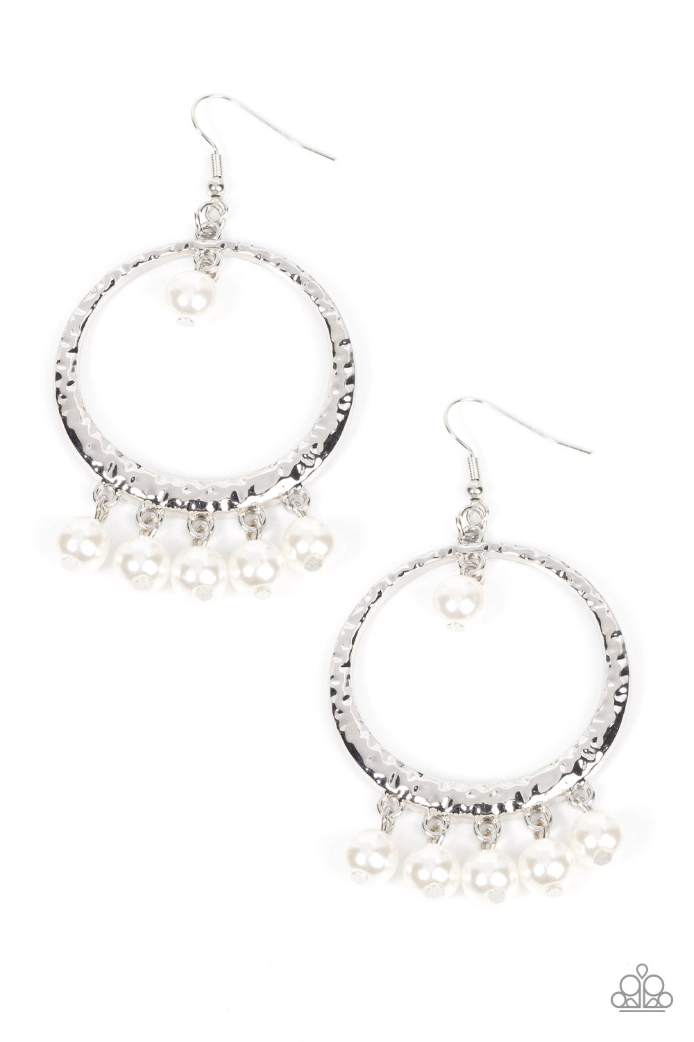 Luscious Luxury - white - Paparazzi earrings