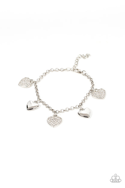 Lusty Lockets - white - Paparazzi bracelet