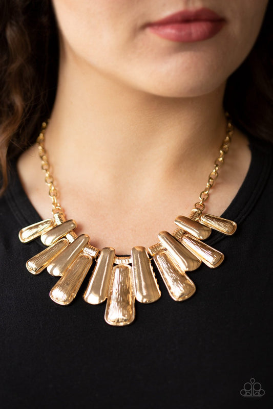MANE Up-gold-Paparazzi necklace