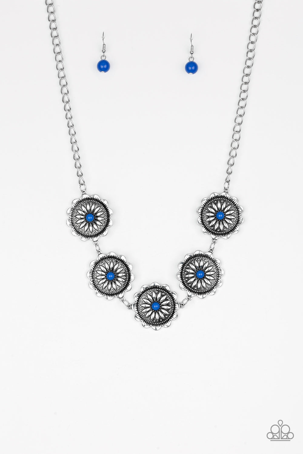Me-dallions, Myself, and I - blue - Paparazzi necklace