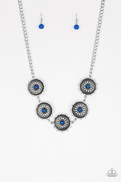 Me-dallions, Myself, and I - blue - Paparazzi necklace