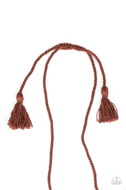 Macrame Mantra - brown - Paparazzi necklace
