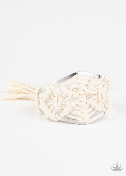 Macramé Mode - white - Paparazzi bracelet