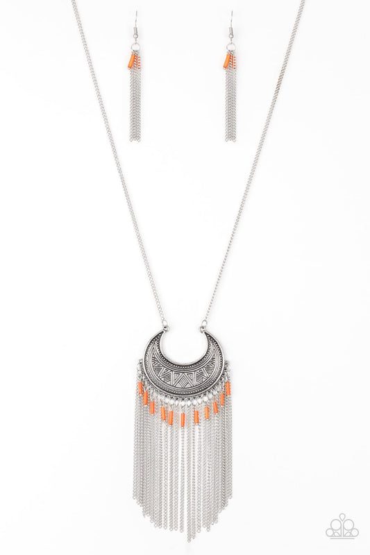 Mad About Madagascar - orange - Paparazzi necklace