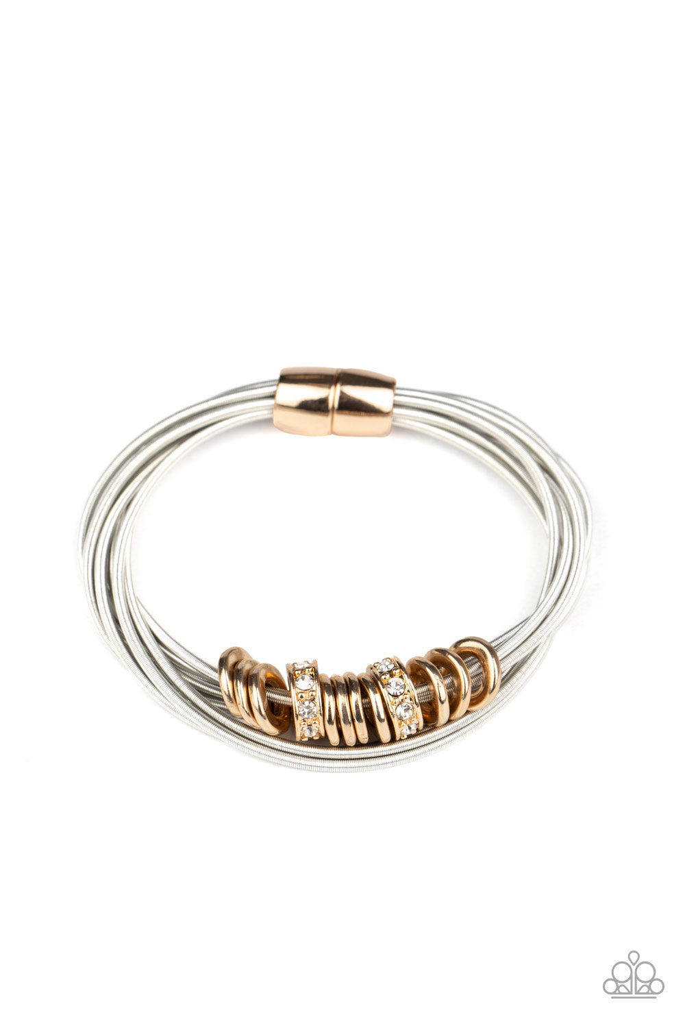 Magnestically Metro - gold - Paparazzi bracelet