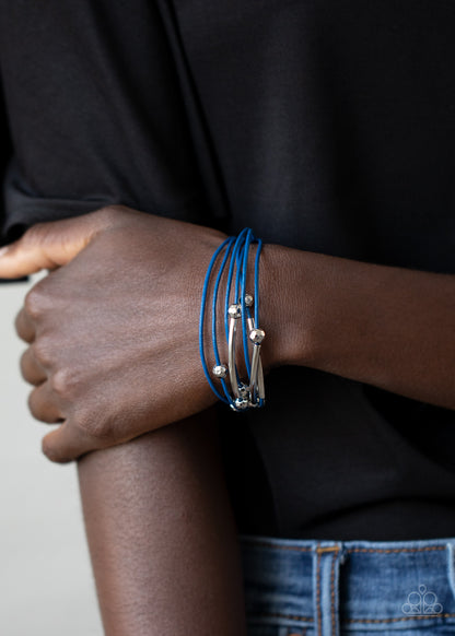 Magnetically Modern - blue - Paparazzi bracelet