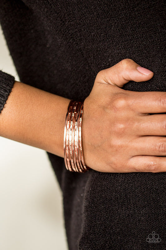 Magnificent Gleam - copper - Paparazzi bracelet