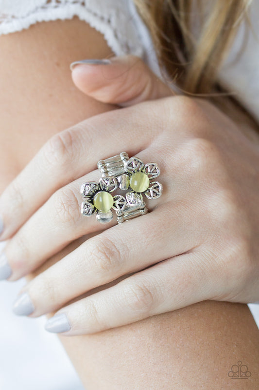 Magnolia Mansions - yellow - Paparazzi ring
