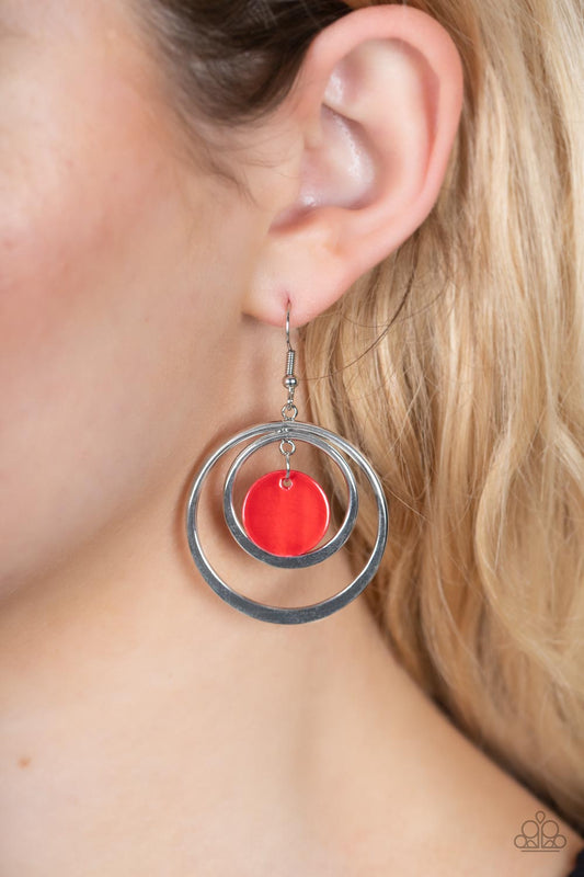 Mai Tai Tango - red - Paparazzi earrings