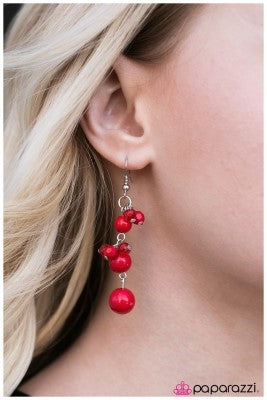 Maid of Honor - Red - Paparazzi earrings