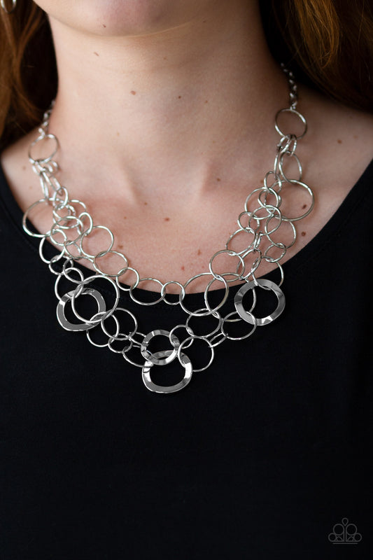 Main Street Mechanics - silver - Paparazzi necklace
