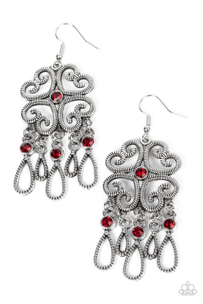 Majestic Makeover - red - Paparazzi earrings