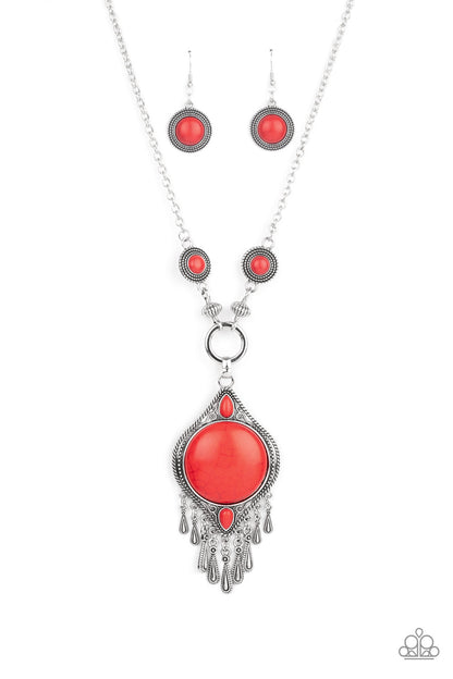 Majestic Mountaineer - red - Paparazzi necklace