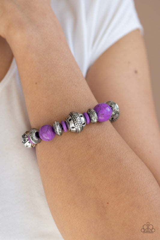 Majestic Masonry-purple-Paparazzi bracelet