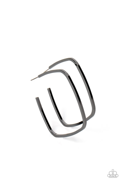 Major Flex - black - Paparazzi earrings