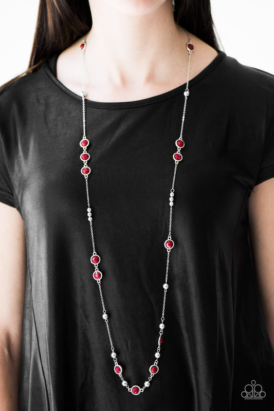 Make A Scene - red - Paparazzi necklace