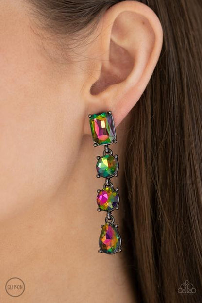 Make A-List - multi - Paparazzi Clip-On earrings