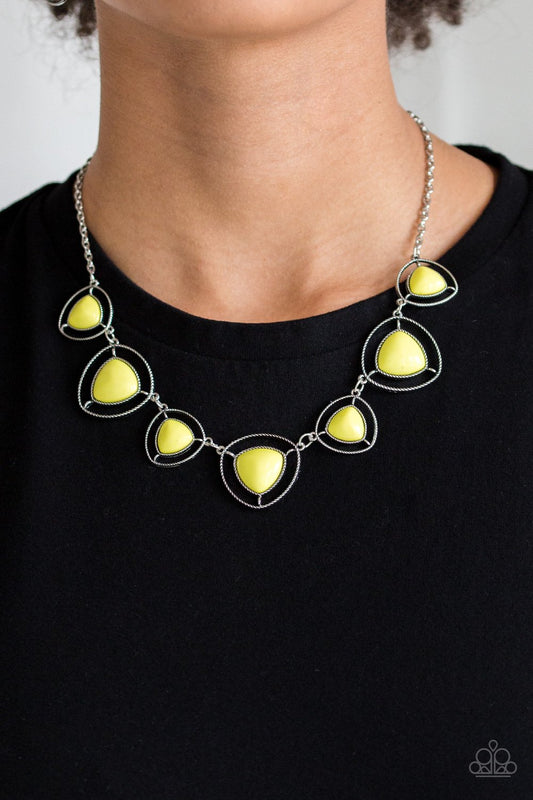 Make a Point-yellow-Paparazzi necklace