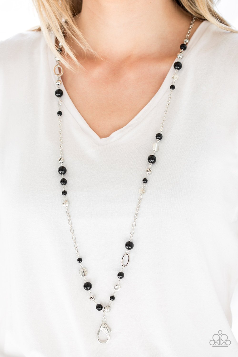 Make an Appearance-black LANYARD-Paparazzi necklace