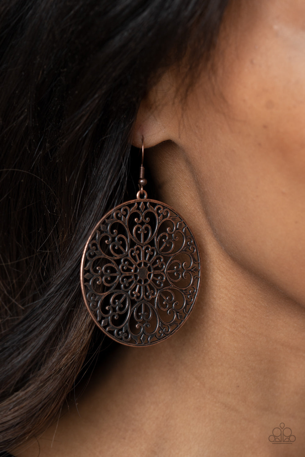 Make a MANDALA Out Of You - copper - Paparazzi earrings