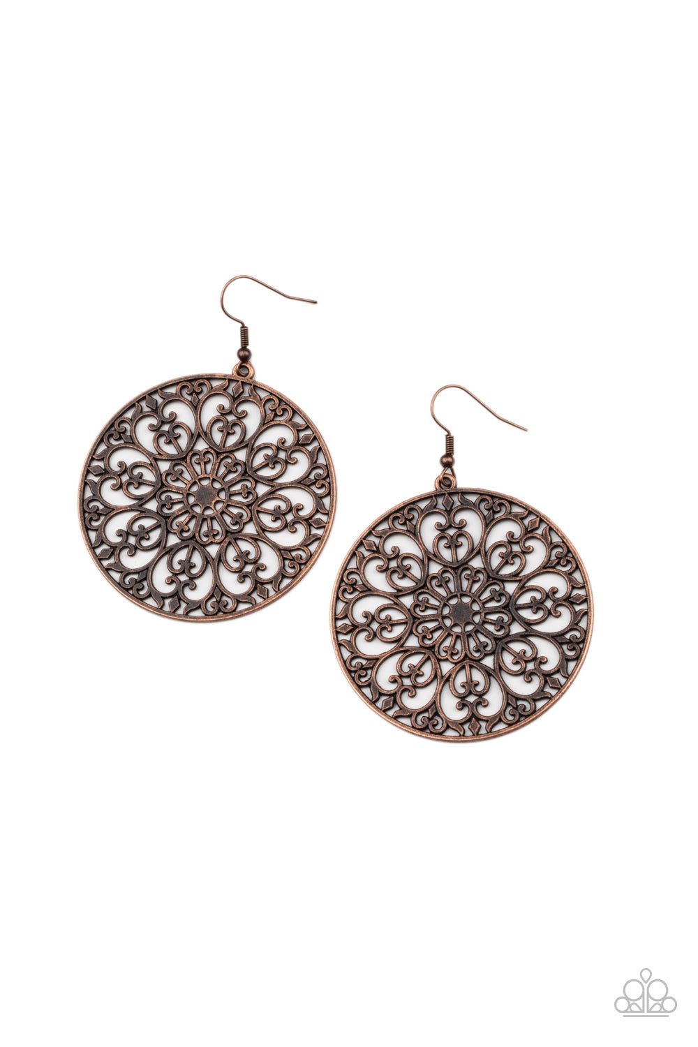 Make a MANDALA Out Of You - copper - Paparazzi earrings