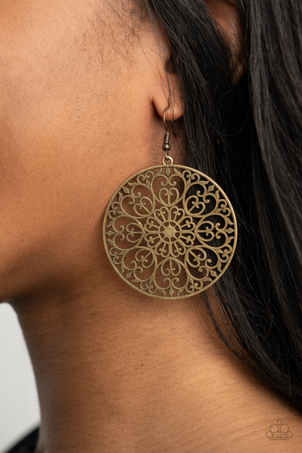 Make a MANDALA Out Of You - brass - Paparazzi earrings