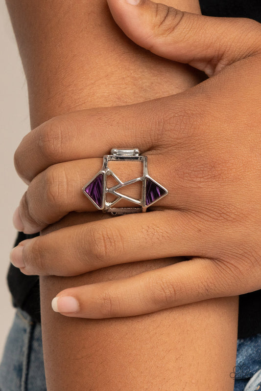 Making Me Edgy - purple - Paparazzi ring
