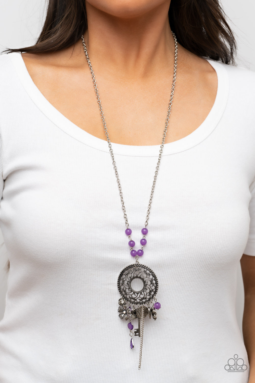 Making Memories - purple - Paparazzi necklace