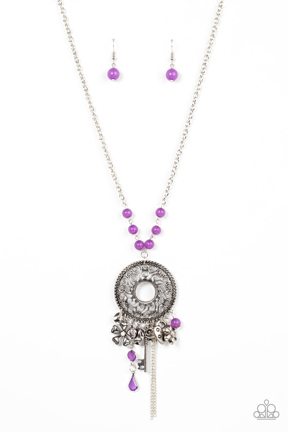 Making Memories - purple - Paparazzi necklace